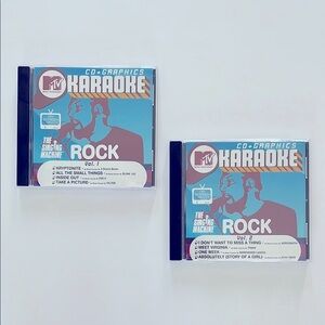 EXC MTV Karaoke 2 CD Set ROCK Music The Singing Machine Vol. 1 & 2 Y2K 2001